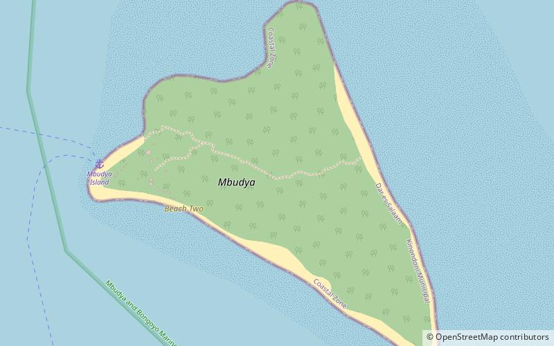 Mbudya Island location map