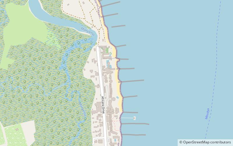 white sands dar es salaam location map