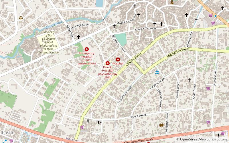 hubert kairuki memorial university dar es salaam location map
