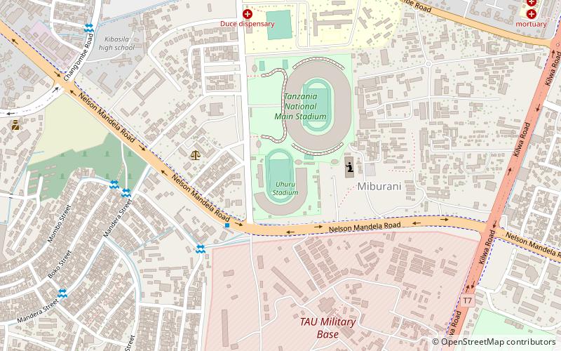 uhuru stadium dar es salam location map