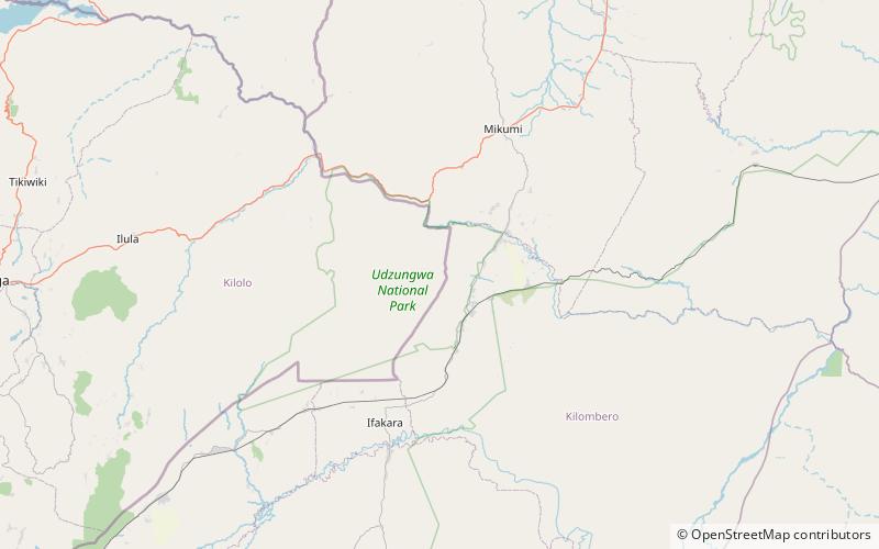 Udzungwa Mountains location map