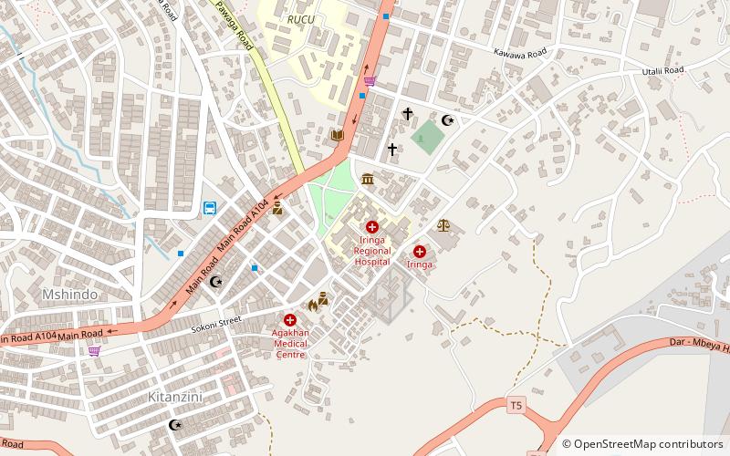 iringa urban district location map