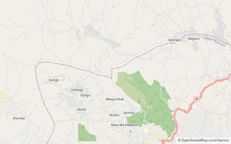 loleza mountain mbeya location map
