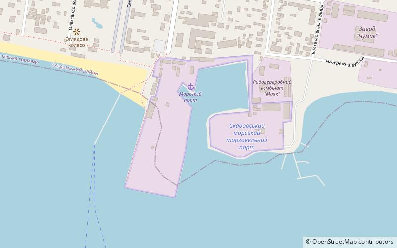Port of Skadovsk location map