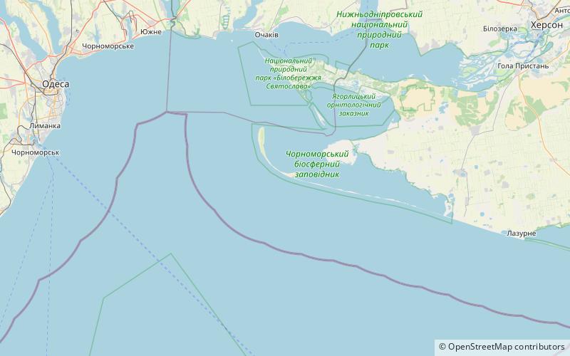 kosa tendrowska black sea biosphere reserve location map