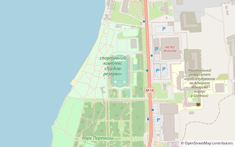 Park Peremohy Stadium location map