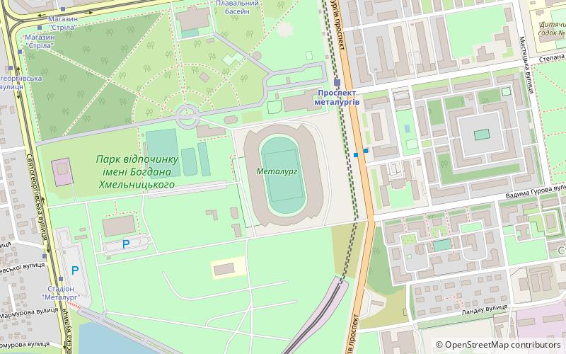 Metalurh Stadium location map