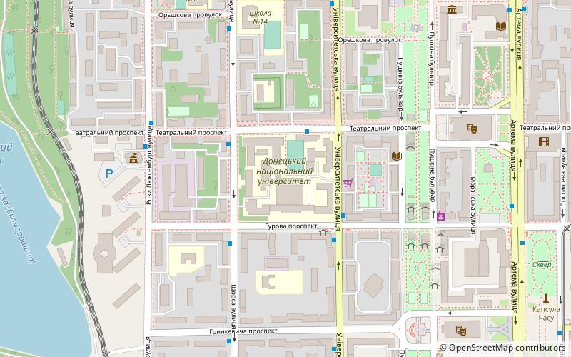 Nationale Universität Donezk location map