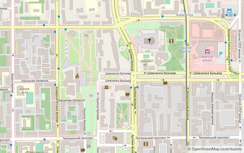 Taras Shevchenko Monument location map