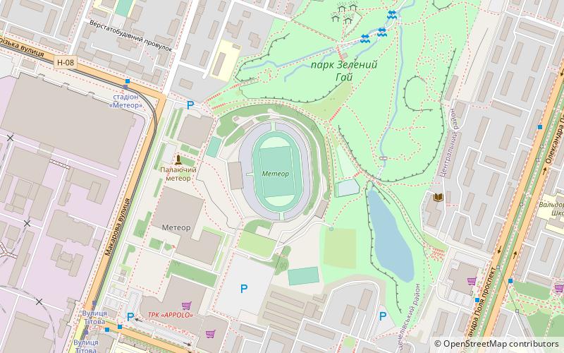 Meteor Stadium location map