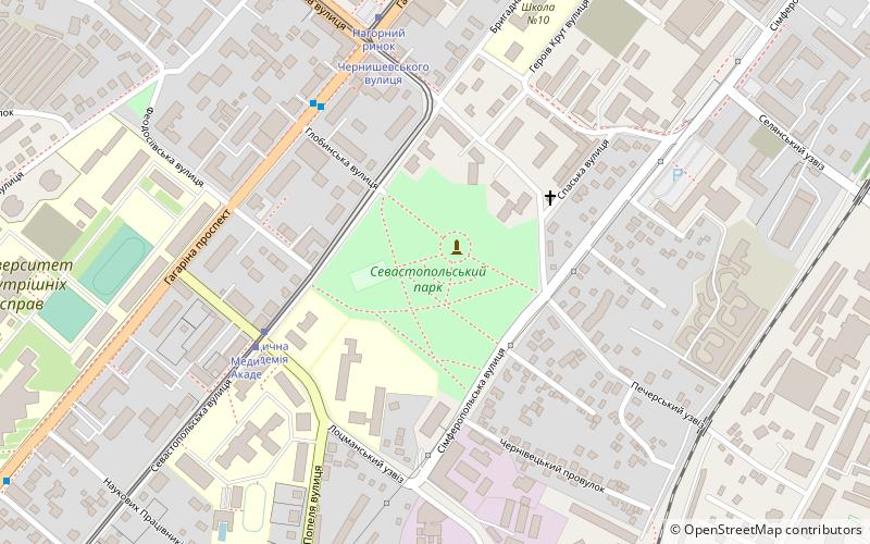 sevastopolskij park dnipro location map