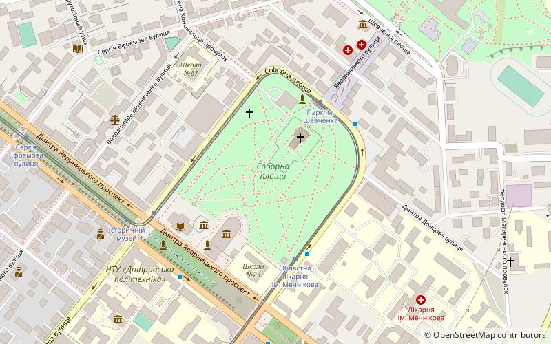 soborna square dnipro location map