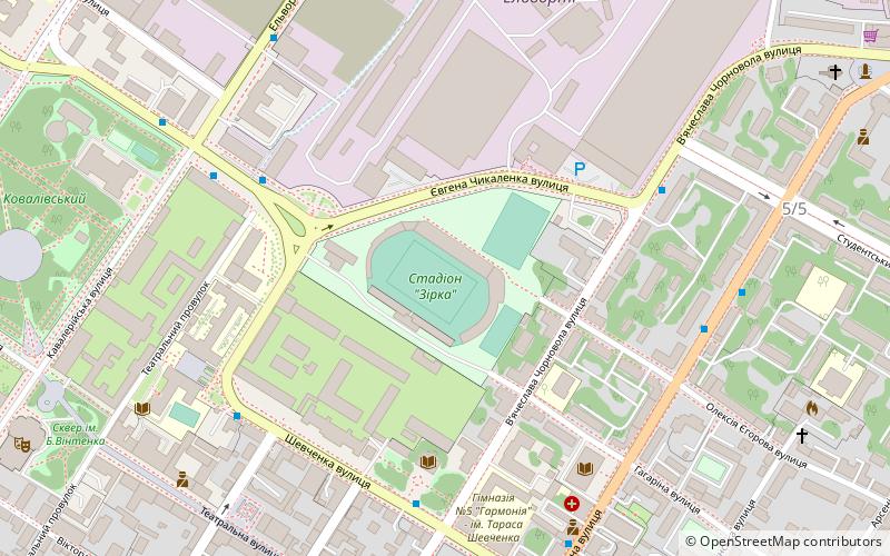 Zirka Stadium location map
