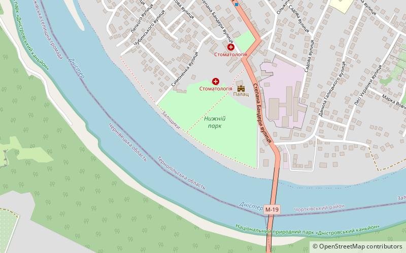 Zalishchyky Park location map