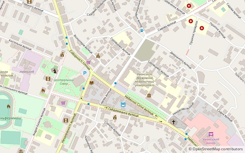 pavlo tychyna uman state pedagogical university ouman location map