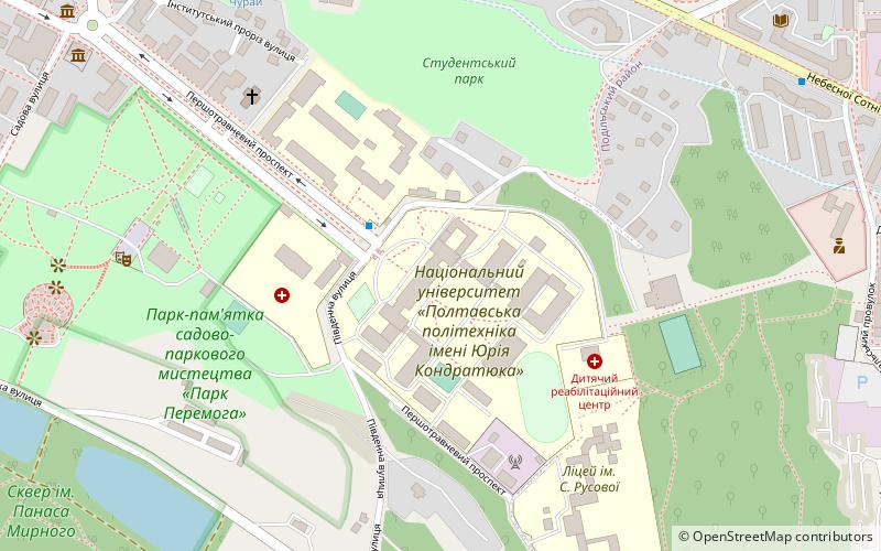 poltawski narodowy uniwersytet techniczny im jurija kondratiuka poltawa location map