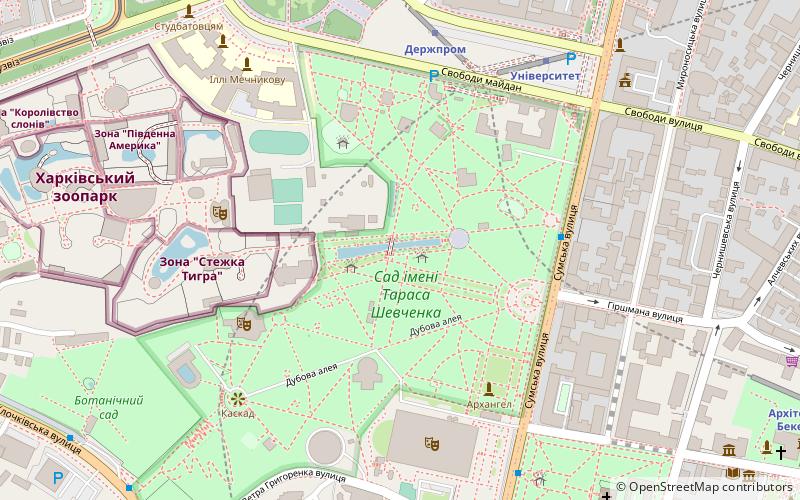 City ​​Garden Shevchenko location map