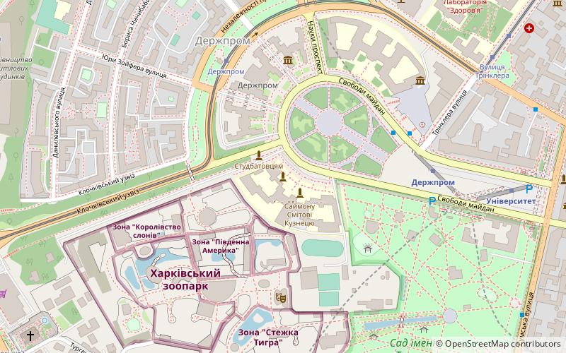 Université nationale de Kharkiv location map