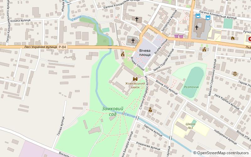 Zhovkva Castle location map