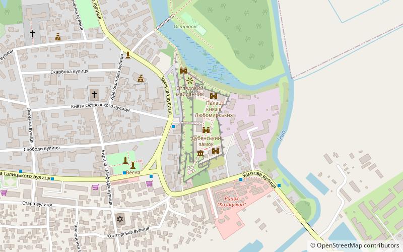 Dubno Castle location map