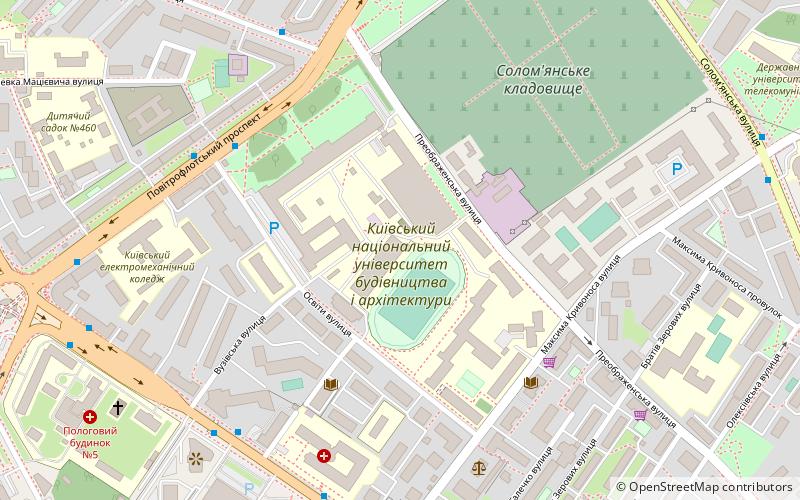 Université nationale de construction et d'architecture de Kiev location map