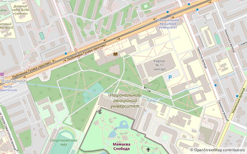 national aviation university kiev location map
