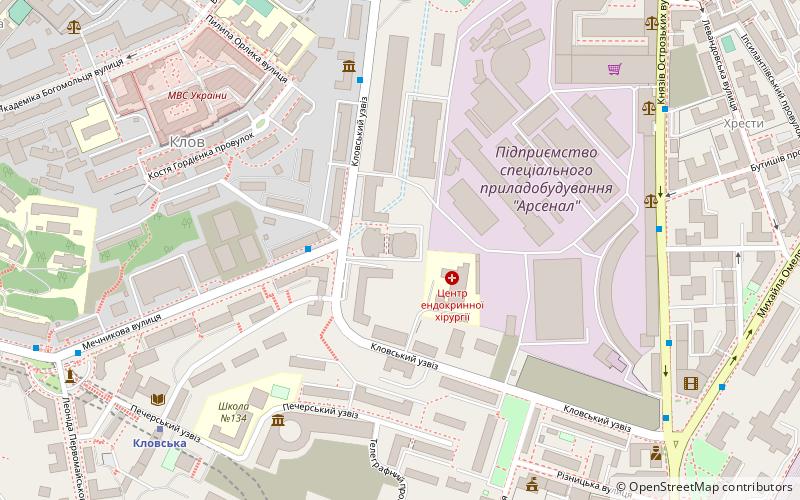 Gebäudekomplex Klowskyj Uswis 7 location