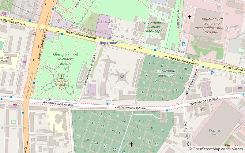 Kijowska wieża telewizyjna location map