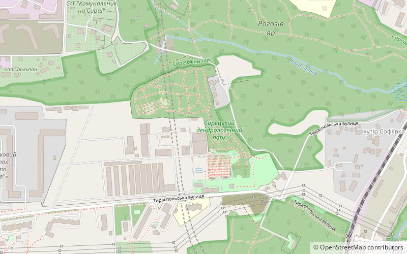 Syretska arboretum location map