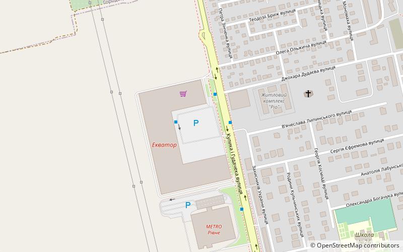 Ekvator Shopping and entertaining center location map