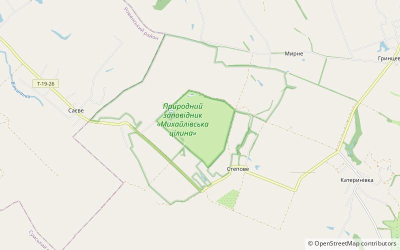 Prirodnij zapovidnik Mihajlivska cilina location map
