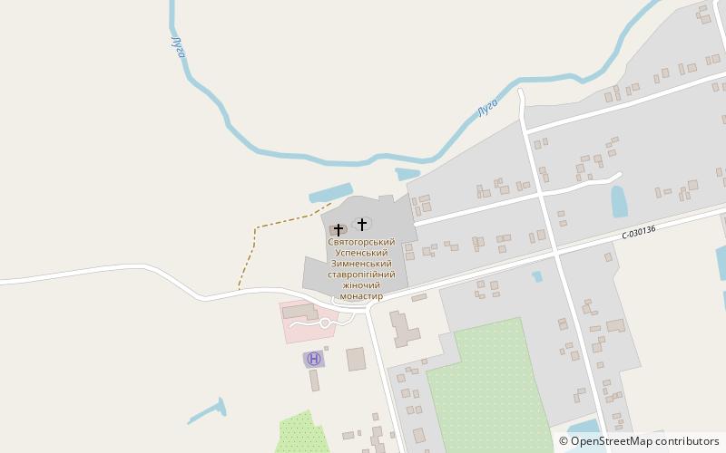 Zymne Monastery location map