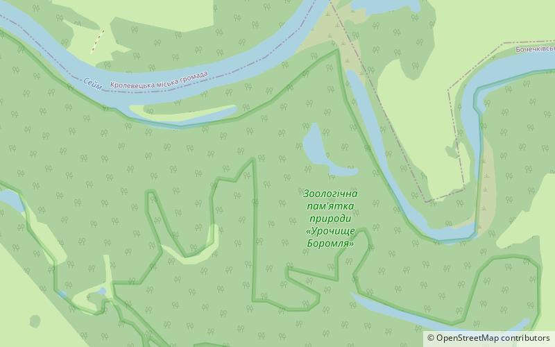 Zoologicna pamatka prirodi zagalnoderzavnogo znacenna Urocise Boromla location map
