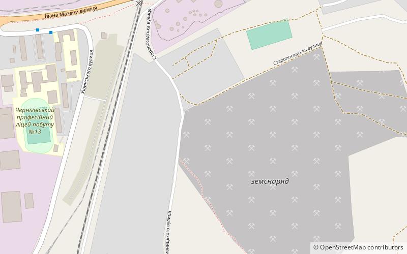 tekstylnyk stadium tchernihiv location map