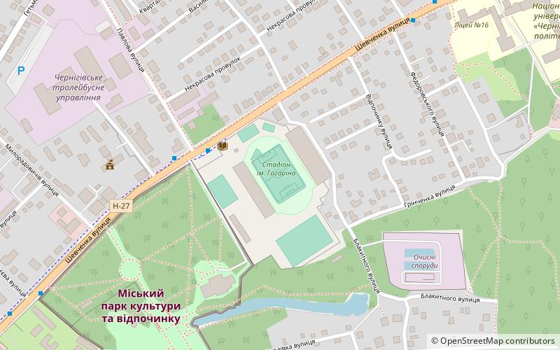 Chernihiv Stadium location map