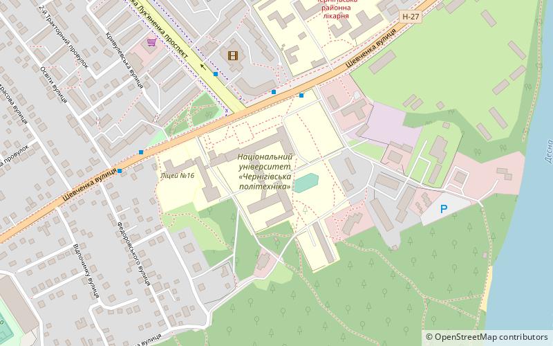 czernihowski narodowy uniwersytet technologiczny czernihow location map