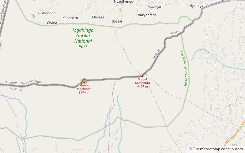 Mount Muhabura location map