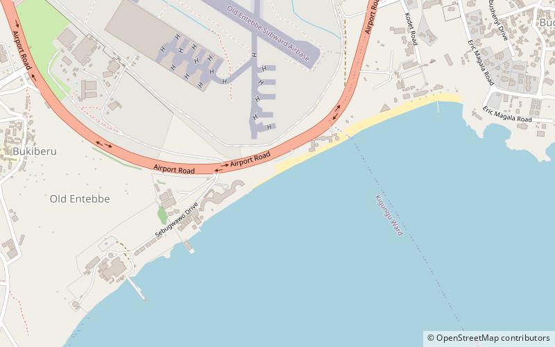 spennah beach entebbe location map