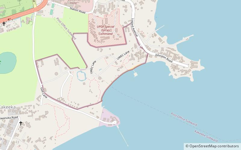 UWEC's Beach location map