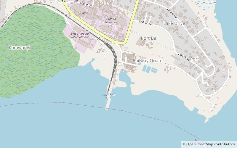 port bell kampala location map