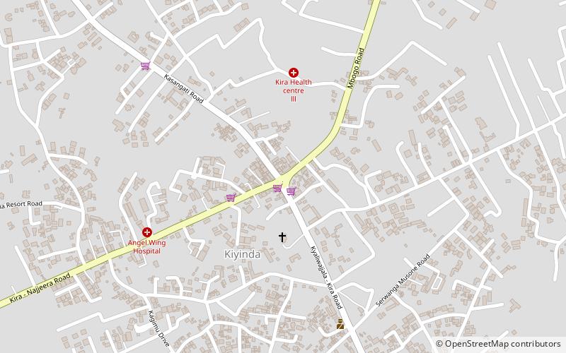 kira town kampala location map