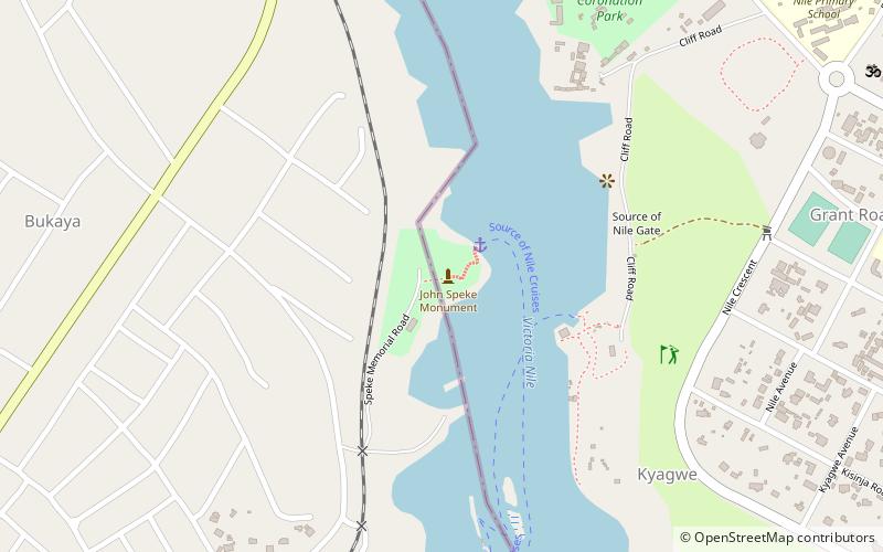 Source of the Nile Gardens location map