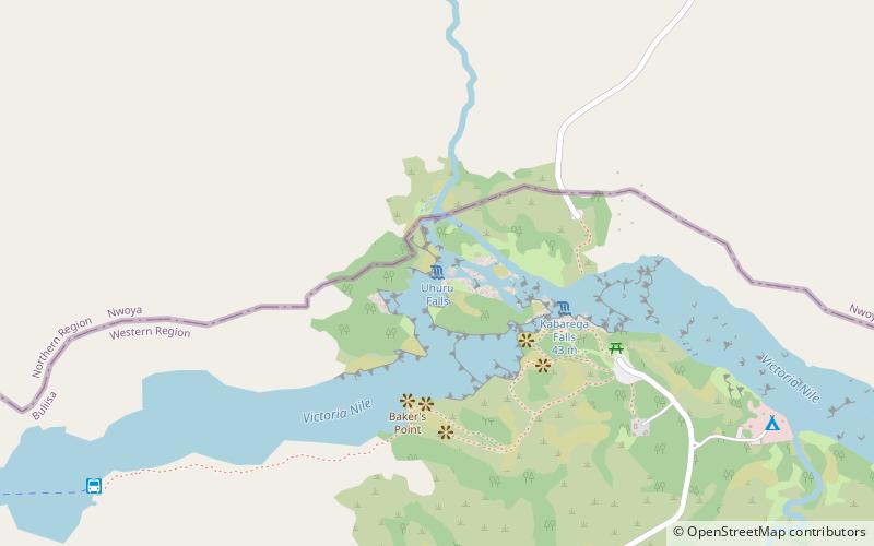 Uhuru Falls location map