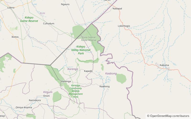 mount morungole park narodowy kidepo valley location map