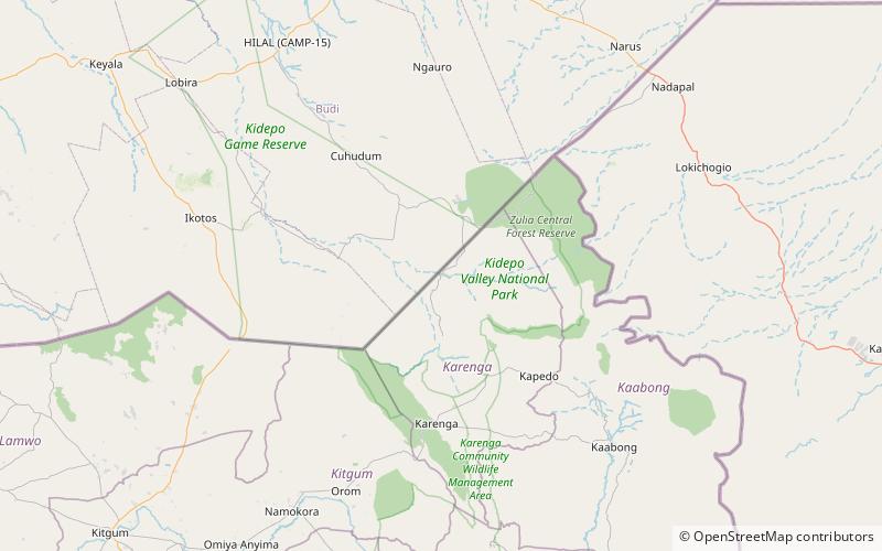 Kidepo River location map