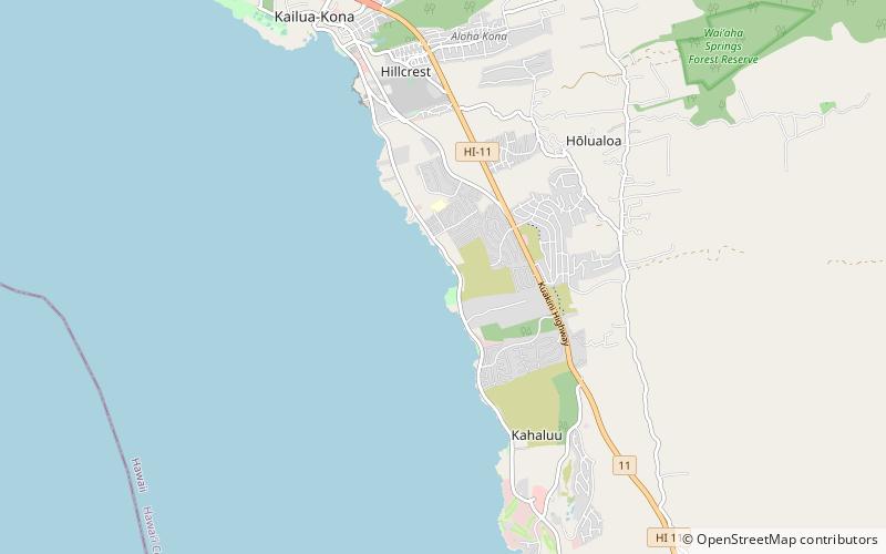 Holualoa Bay location map