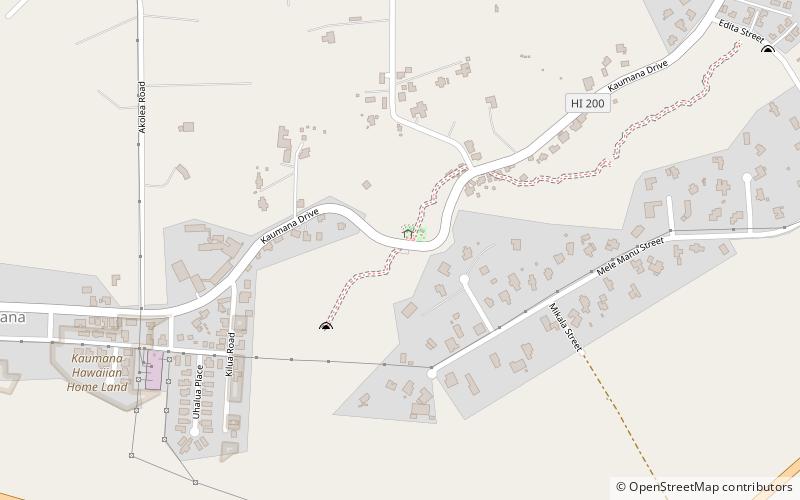 Kaumana Cave location map