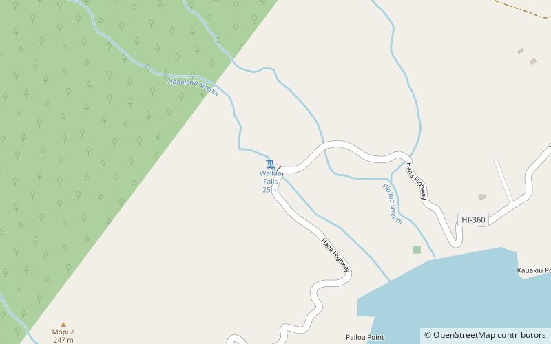 wailua falls maui location map