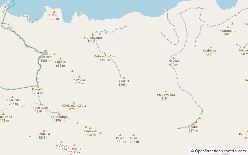 olokui molokai location map