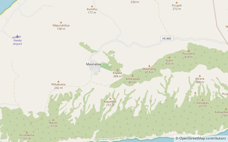west molokai volcano location map